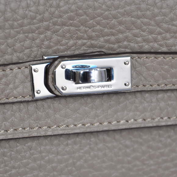 High Quality Hermes Kelly Wallet Togo Leather Bi-Fold Purse A708 Dark Grey Fake - Click Image to Close
